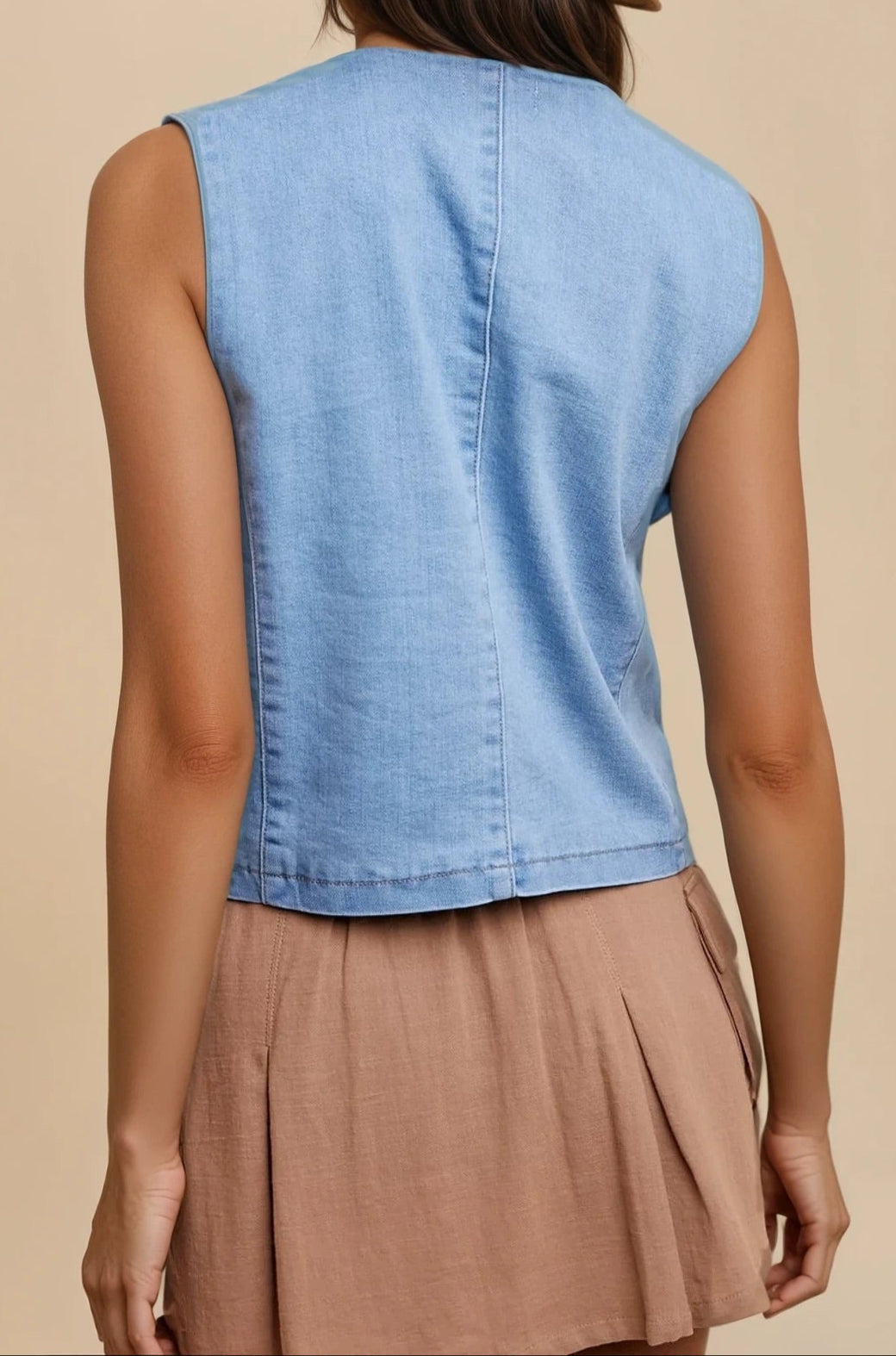 dolores denim top