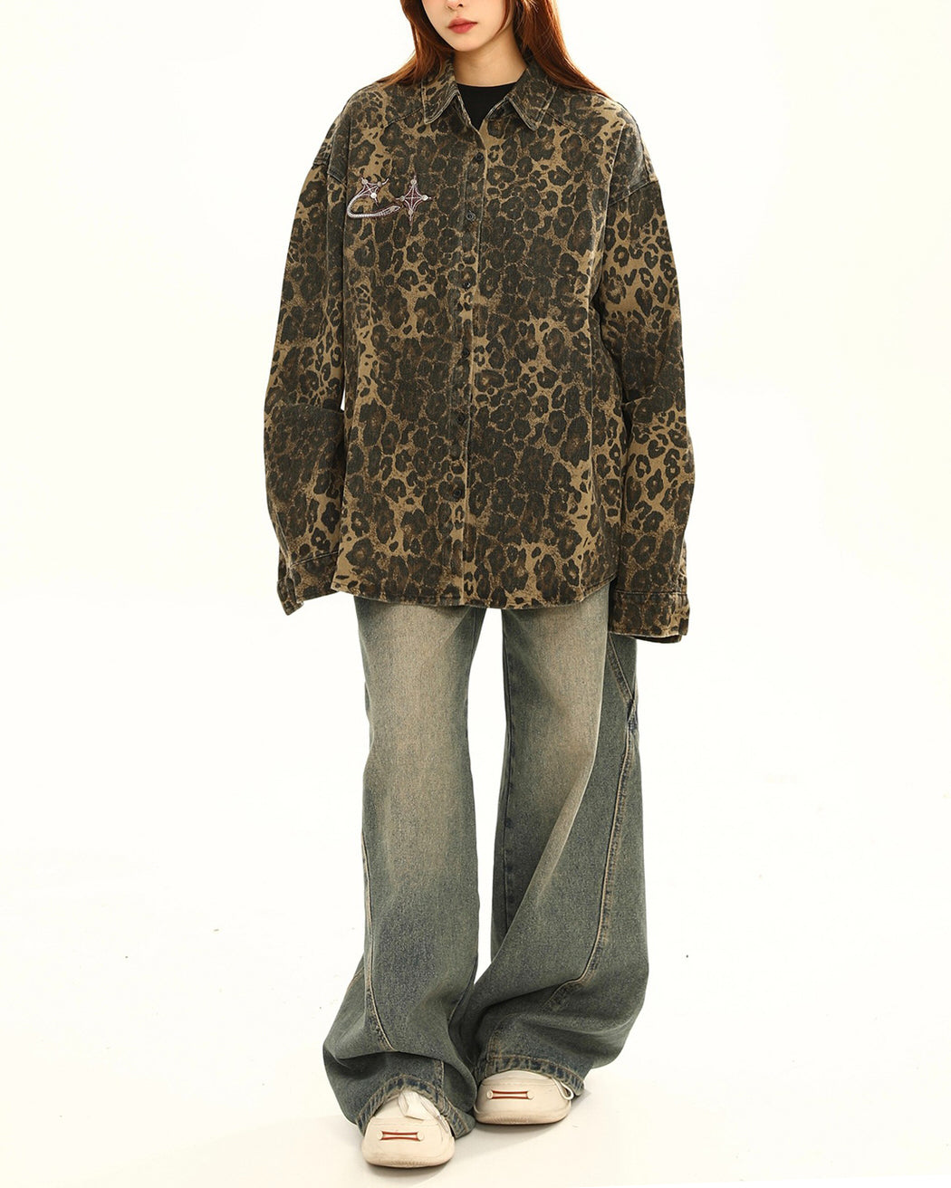 animal attraction leopard oversized jacket