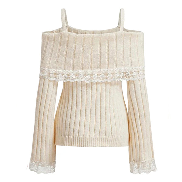 portrait mode lace sweater