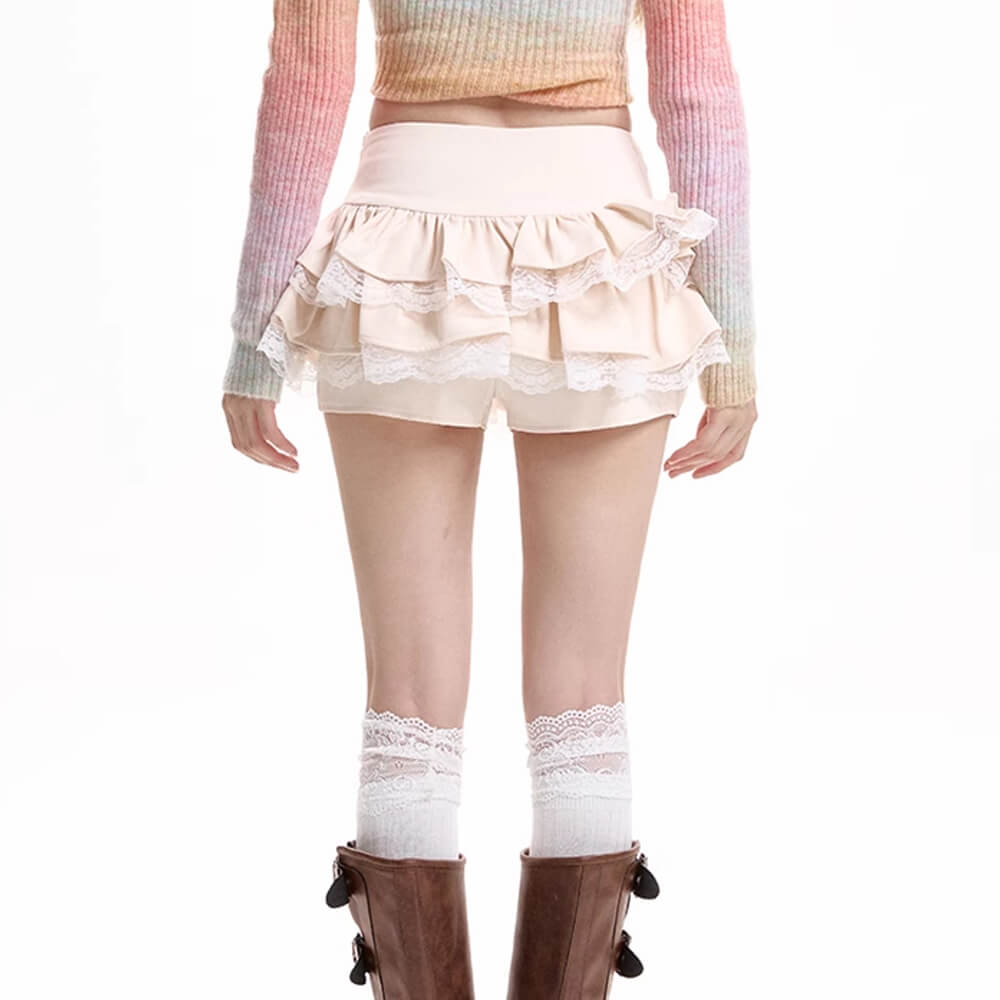 ballerina core ruffled lace skort