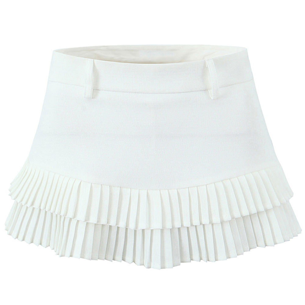 campus secrets double layer pleated skirt