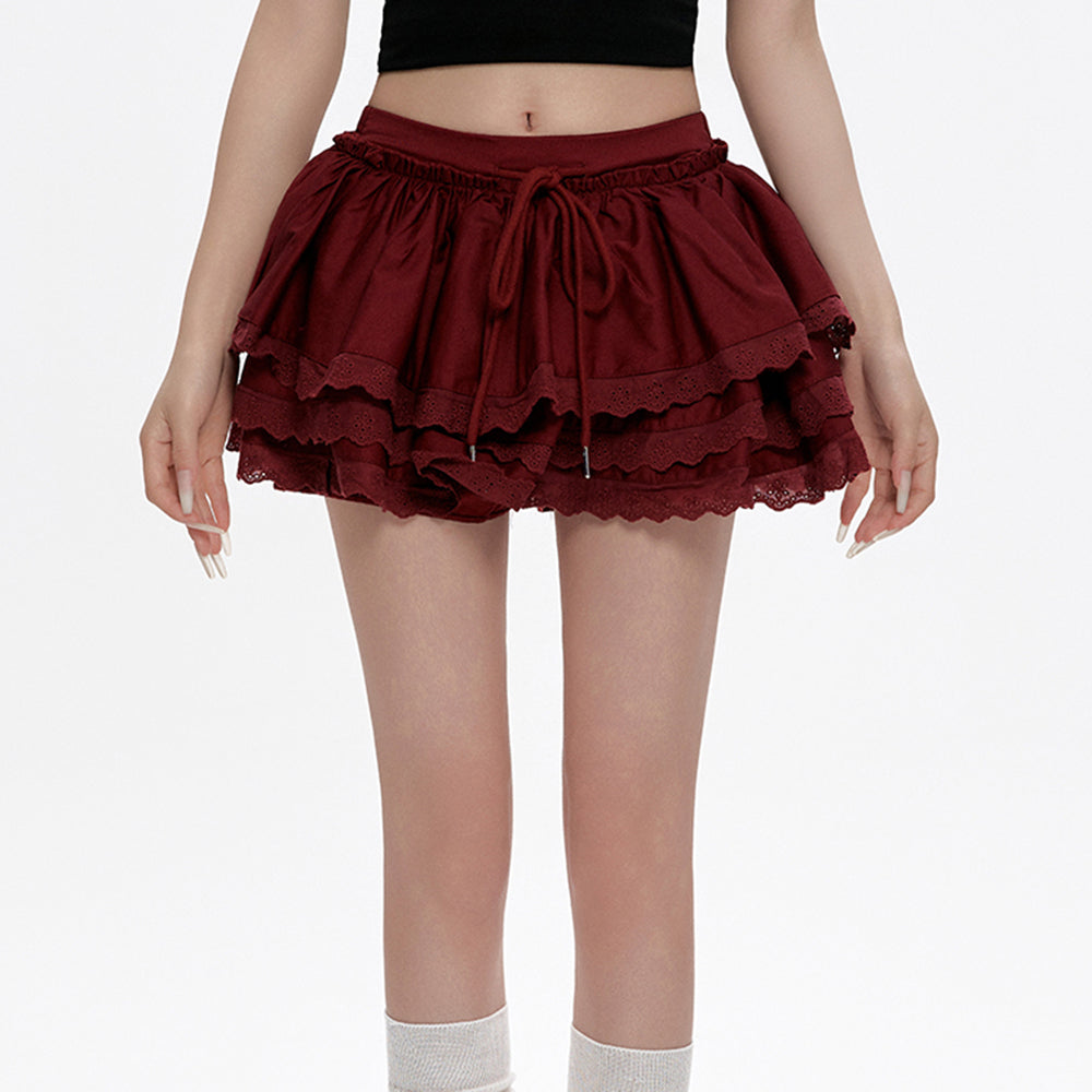 fairy grunge ruffled mini skirt