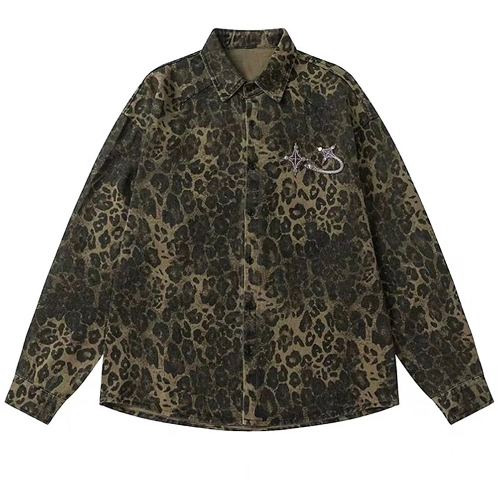 animal attraction leopard oversized jacket