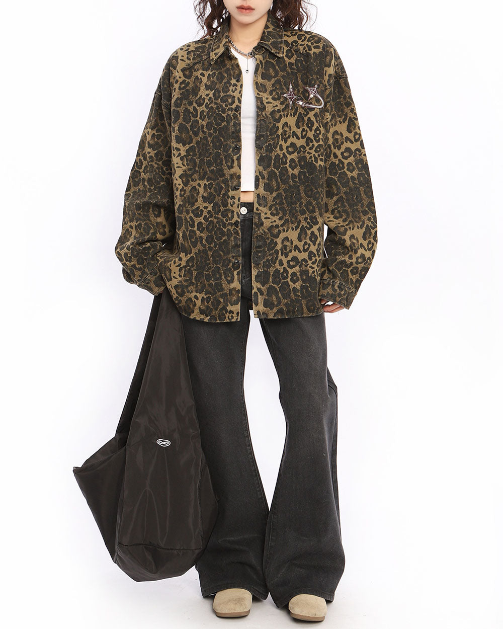 animal attraction leopard oversized jacket