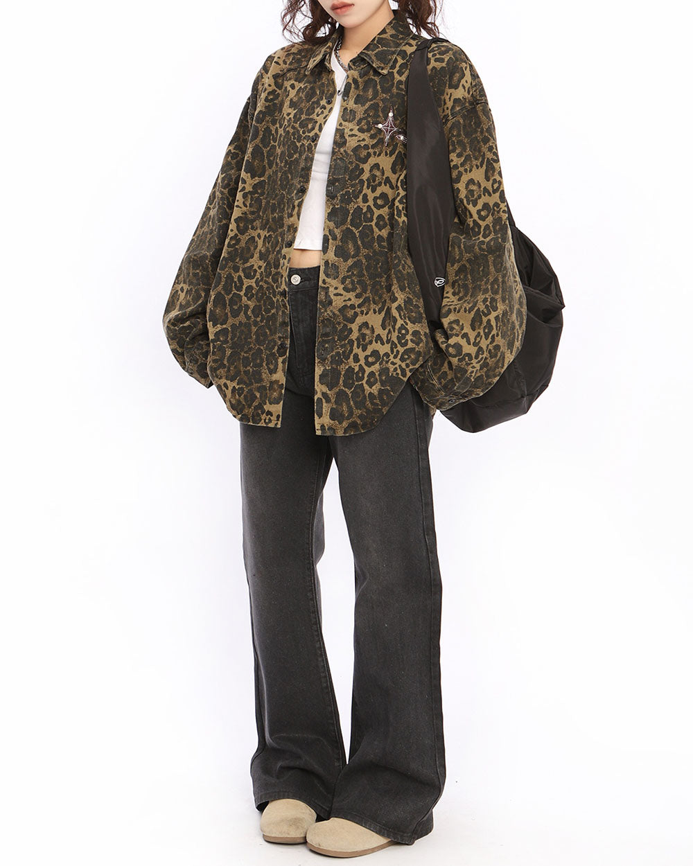 animal attraction leopard oversized jacket