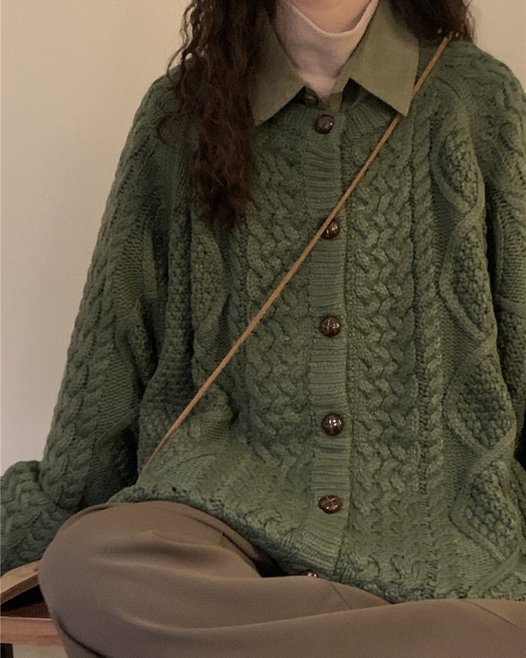 80's grandma collar cardigan