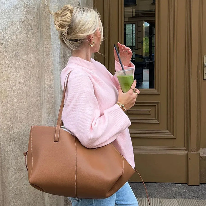 pastel pink oversized sweater