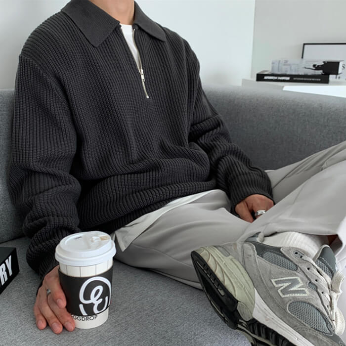 soft boy aesthetic knit pullover
